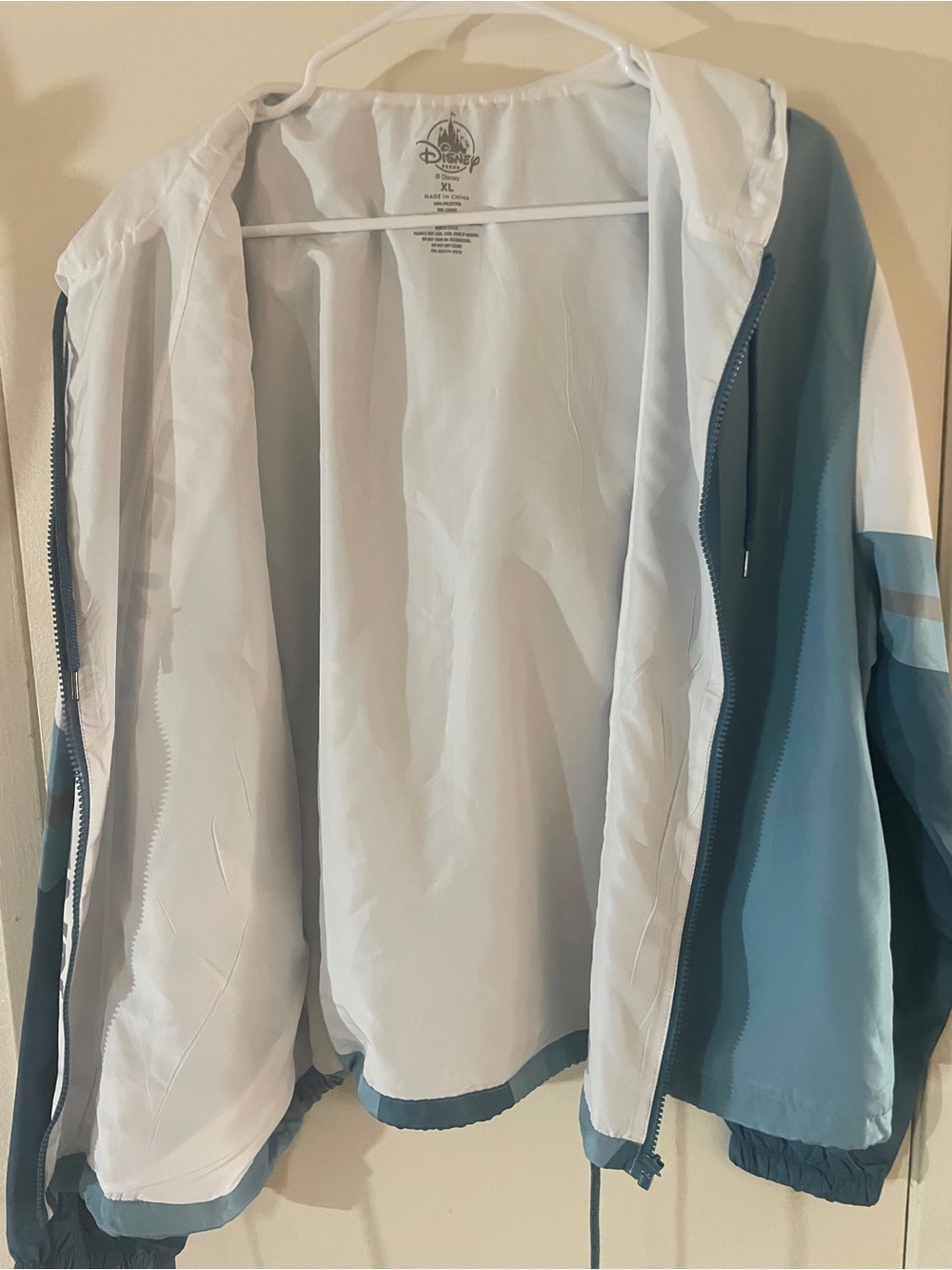Disney Parks Space Mountain Hooded Windbreaker Jacket XL Blue Lightweight - Picture 7 of 10
